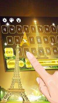 Golden Paris Keyboard Theme screenshot 2
