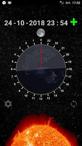 Earth Sun and Moon Model   live wallpaper screenshot 1