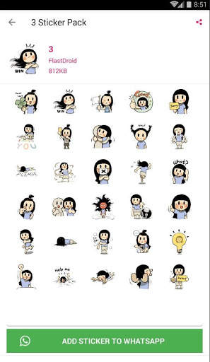 WA Stiker Lucu Cute: WAstickerApps screenshot 3