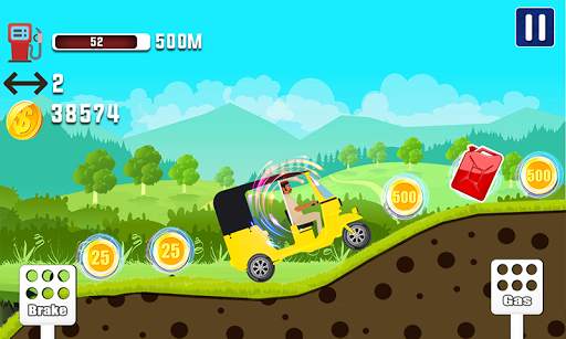 Mountain Tuk Tuk Rickshaw Driver - 2D Racing 2020 screenshot 4