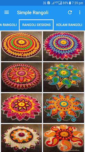 Simple Rangoli Designs : Easy Rangoli Designs 15 تصوير الشاشة
