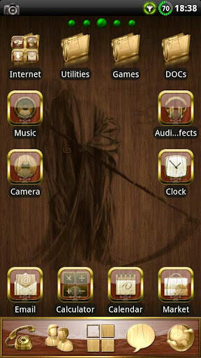 Wood Skull GO launcher EX screenshot 1