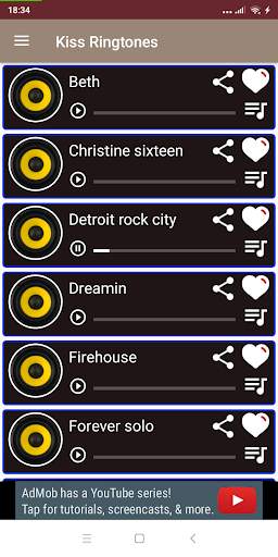 kiss rock band ringtones screenshot 2