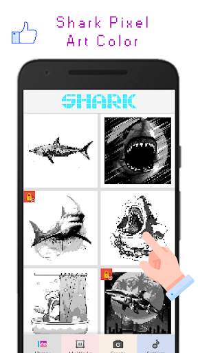 Shark Pixel Art Color screenshot 1