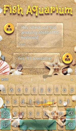 Fish Keyboard + 3D Wallpaper screenshot 2