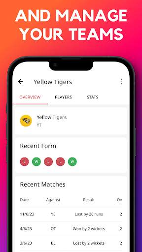 CricScorer-Cricket Scoring App screenshot 5
