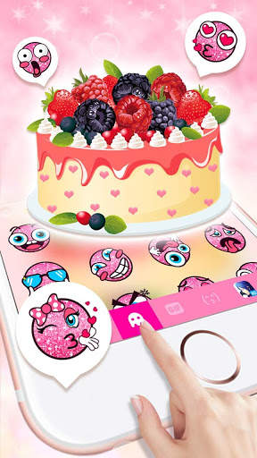 Cartoon Blackberry Cake Tema Papan Kekunci screenshot 3