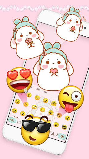 Pink Cute rabbit keyboard screenshot 3