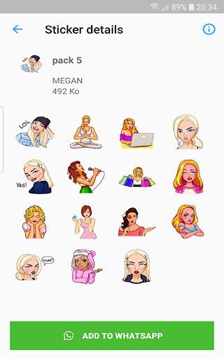 Girly m Stickers for WhatsApp -WAStickerApps screenshot 2