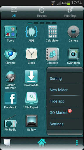 CYANOGEN GO Launcher EX Theme screenshot 2