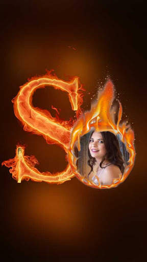 Fire Text Photo Editor frame स्क्रीनशॉट 3