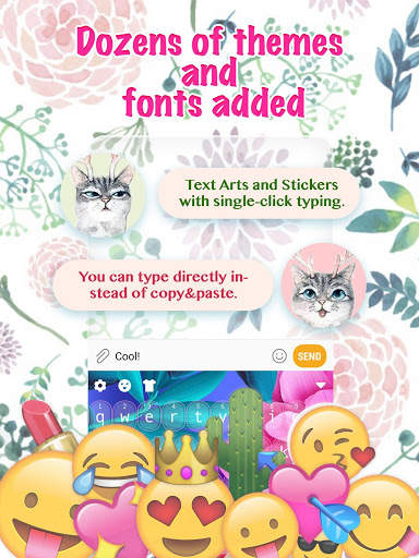 Color Flower Keyboard Theme for Girls screenshot 2