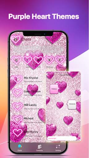 Red Love Theme Message - New Messenger screenshot 2