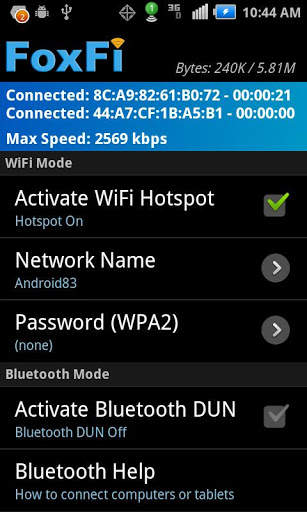 FoxFi (WiFi Tether w/o Root) screenshot 2