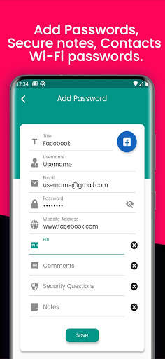 DroidPass Password Manager & Password Keeper screenshot 3