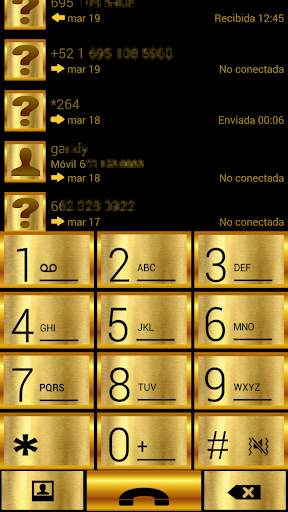 THEME METAL GOLD FOR EXDIALER screenshot 1