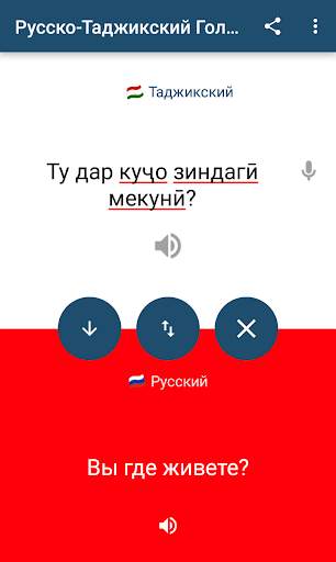 Тоҷикӣ Русӣ Тарҷумон Луғат скриншот 1