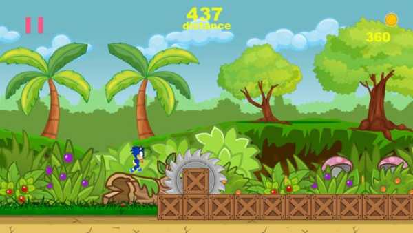 black sonic running game Rush, Jump ,dash screenshot 2
