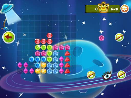Король Блок головоломки - НЛО  Jewels Block Puzzle скриншот 8