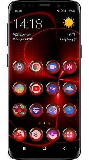 Theme Launcher - Orb Red Icon Changer Free Round screenshot 4