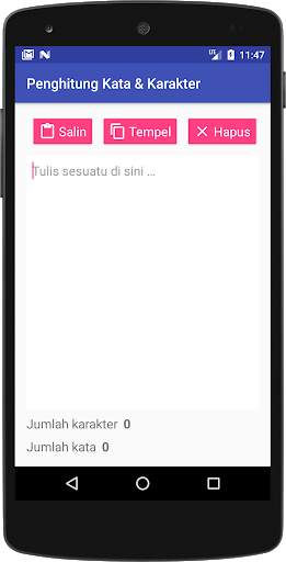 Aplikasi Penghitung Kata  & Karakter screenshot 1