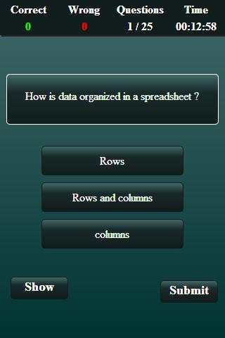 Free Microsoft Excel Test screenshot 2
