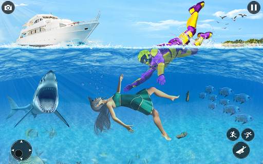 Light Flying Speed Superhero: Rescue Robot Games screenshot 2