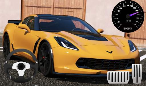 City Driving Chevrolet Corvette Parking screenshot 1