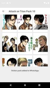 Attack on Titans Stickers WhatsApp WastickerApps screenshot 4