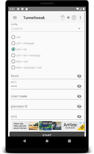 Tunneltweak - Free SSH/Proxy/VPN screenshot 1