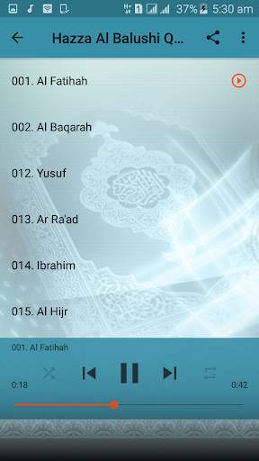 Full Audio Quran Offline Hazza al Balushi screenshot 2