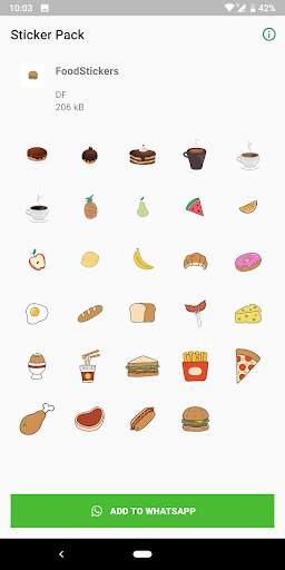 Food Stickers For WhatsApp - WAStickerApps screenshot 1