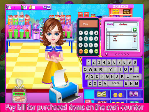 School Cafe Cash Register Girl screenshot 7