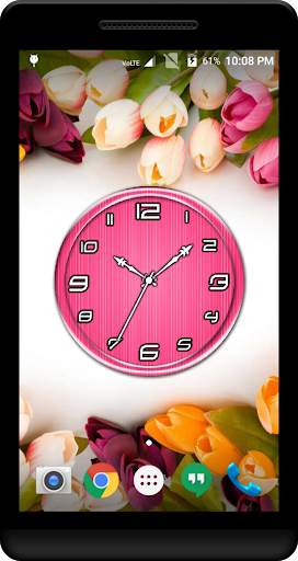 Pink Clock Live Wallpaper screenshot 3