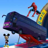 Superheroes Coach Bus Stunts: Speed Racing Games 1.0