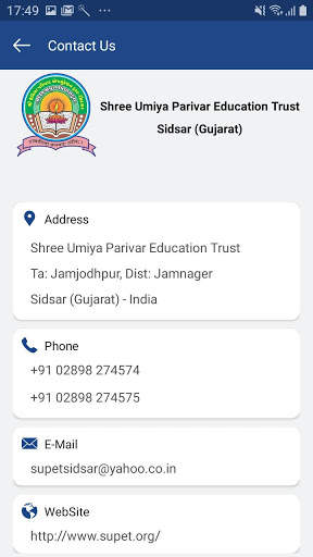 Umiya Parivar Education Trust Sidsar  - SUPET screenshot 5