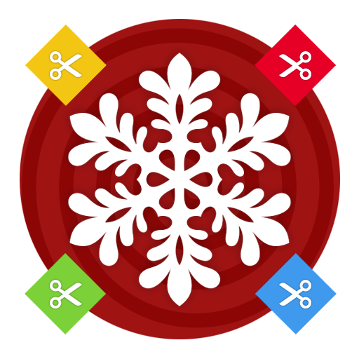 Cutting Snowflake From Paper icon