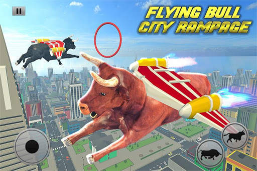 Flying Bull Rampage Attack and Shooting screenshot 1