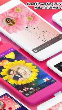 Heart Flower Magical Video Maker With Music screenshot 2