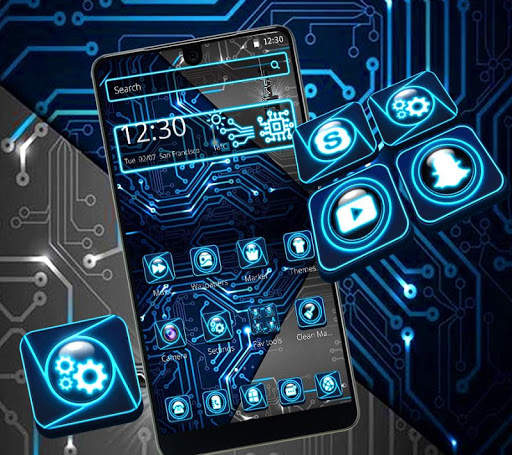 Neon Technology Launcher Theme screenshot 1