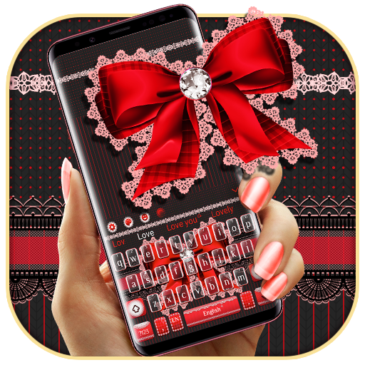 Red Bowknot Diamond Keyboard icon