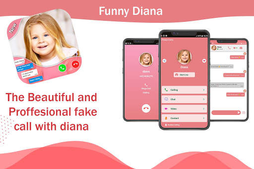Funny Diana Fake call : chat & call video screenshot 1