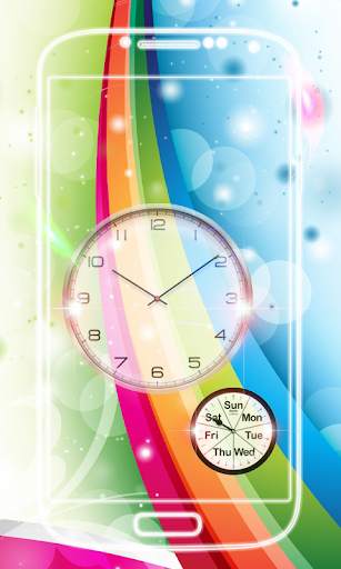 Rainbow Clock Live Wallpaper screenshot 1