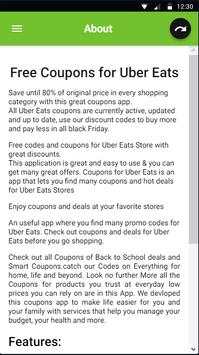 Coupons For Uber Eats: Local Food Delivery screenshot 5