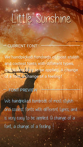 Little Sunshine Font for FlipFont ,Cool Fonts Text 1 تصوير الشاشة