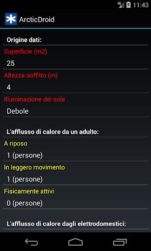 Calcolo condizionatore d'aria screenshot 4