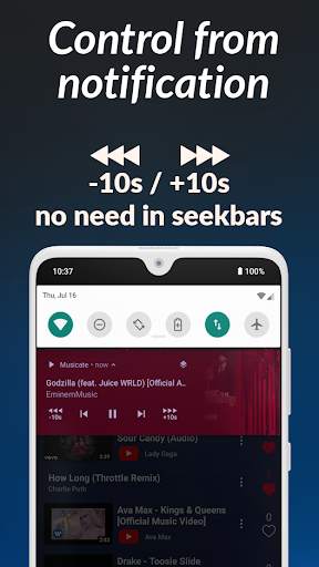 Music & Floating Tube, Online Playlists - Musicate screenshot 8