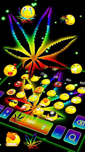 Neon Weed Keyboard Theme screenshot 3