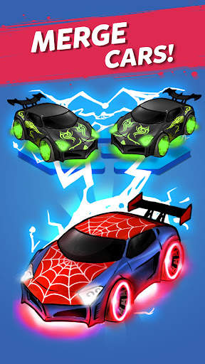 Merge Neon Car: Idle Car Merge screenshot 1