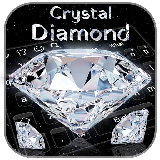 Crystal Diamond Black Keyboard Theme 10001002